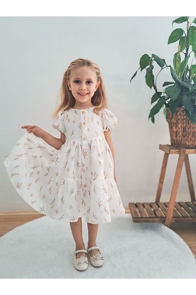 Cherrys Bebek Layered Ruffled Girl's Dress