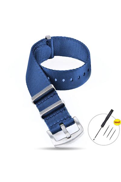 Choice 20mm Blue High Density Nylon Strap for Omega Seamaster 007 20mm 22mm Soft Nylon Bracelet for Seiko M