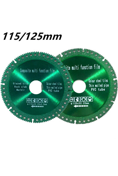 choice2 قطعتان من أقراص قطع منشار ماسية ملحومة، مقاس 115-125 مم، مصنوعة من ال...