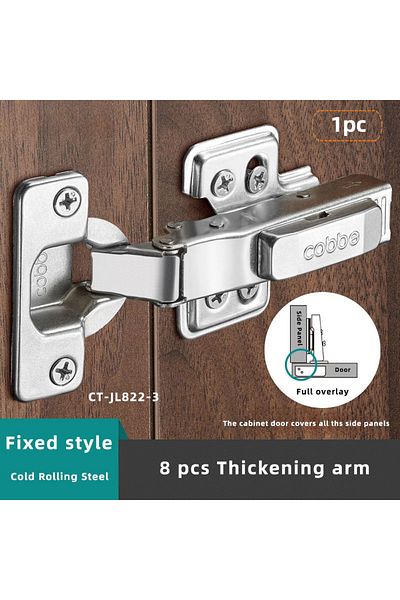 Choice JL822-3 1pc Furniture Cabinet Hinge Cold Roll Steel Door Hydraulic Hinges Damper Buffer Soft Close F