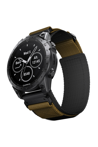 Choice5 بطاقة سوداء 22 مم، حزام نايلون QuickFit 22 مم و26 مم لساعات Fenix ​​7...