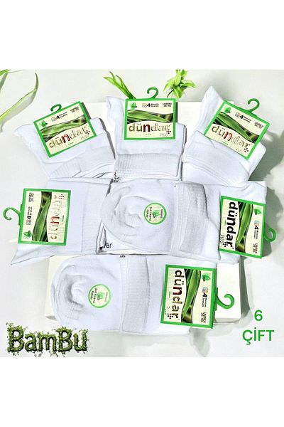 MYS GRUP TEKSTİL Unisex 6-Piece Bamboo Half Socks Scented Soft Anti-Sweat Seamless Comfortable Socks (Dündar/0638)