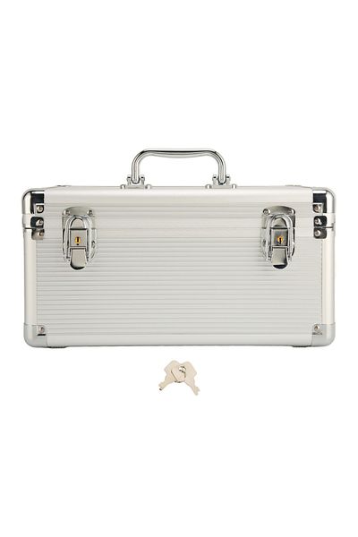 Choice WHITE Hard Drive Case Hard Drive Storage Box 14 Bays Double Lock Design Hard Drive Case for 2.5in