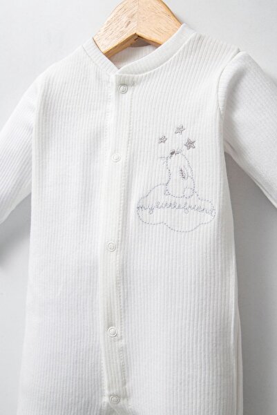 Bebitof Cute Rabbits Patterned 10 Piece Boxed Newborn Hospital Release Bodysuit Set