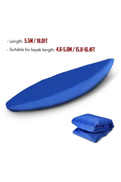 Choice Blue 5.5m Professional Universal Kayak Cover Canoe Boat Waterproof UV Resistant Dust Storage Cover S
