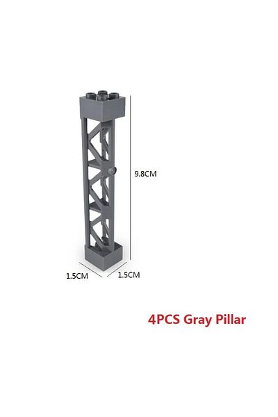 Choice 4PCS Gray Pillars Baseplate 32*32 16X32 Dots Double Sided Plate Building Blocks Classic Base Plate B