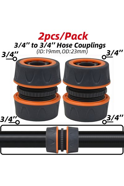 Choice G-3I4-to-3I4-2pcs KESLA 2pcs 1/2" 3/4" Garden Hose Adapter 16mm Quick Connector Stop Plug Coupler Jo