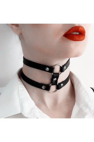 Choice XQ-203 Fashion PU Leather Spiked Choker Punk Collar Women Men Rivets Studded Chocker Necklace Goth J