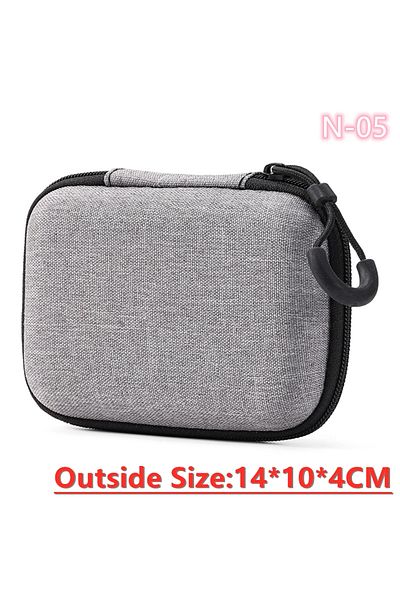 Choice N-05 Portable Data Cable Organizer Bag Small EVA Oval Earphone Storage Bags Hard Shell Waterproof Ca