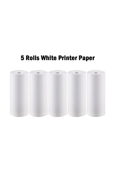 Choice3 5 لفات من الورق الأبيض ورق طباعة مناسب للطابعات الجيبية سؤال خاطئ للطالب أزرق حراري