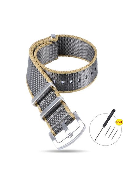 Choice 22mm Gray Khaki High Density Nylon Strap for Omega Seamaster 007 20mm 22mm Soft Nylon Bracelet for S
