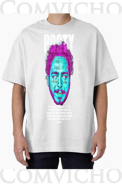 COMVİCHO تي شيرت مطبوع بتصميم Posty v1 للجنسين