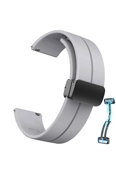 Choice سوار رمادي عالمي 20 مم 20 مم 22 مم للساعات 6/4/5 برو/كلاسيك/جير إس 3/أ...