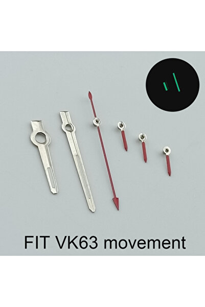 Choice 3 عقارب ساعة فضية ملحقات عقارب ساعة كوارتز VK63 ملحقات أجزاء الساعة لـ W