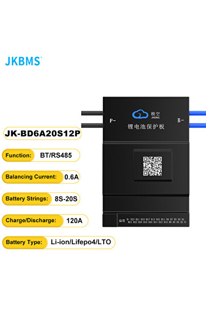 Choice1 BD6A20S12P JkBms بطاريات توازن نشطة 4S 8S 12S 13S 14S 16S 17S 20S 24S...