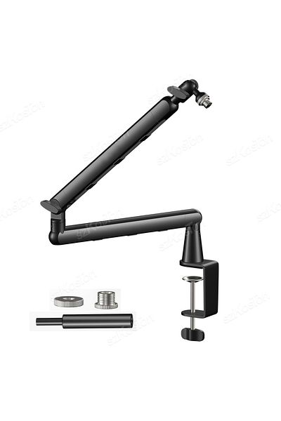 Choice Mic Arm Professional Studio Low Profile Mic Arm with Extended Riser Cable Management Adjustable Micr