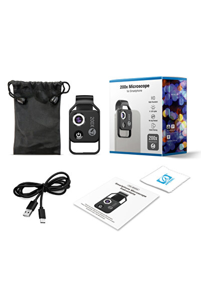 Choice black APEXEL MS002 200X Professional Phone Microscope Lens with Phone Clip for Plant Insect Hair Obs