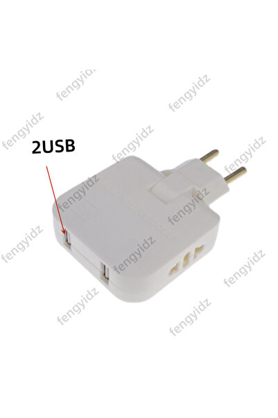 Choice With 2 USB White 3 in 1 EU Power Socket Plug Adapter Foldable US To EU...