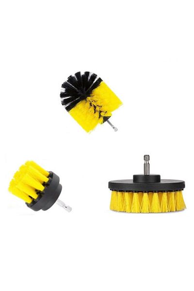 OEM Set of 3 brushes for carpet & household/professional use detailing carpet brush with drill adapter