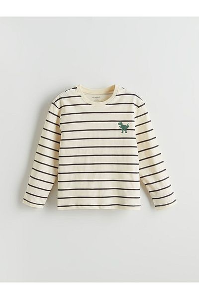 LC Waikiki New Season Crew Neck Striped Boys T-Shirt - S5Mu94Z1