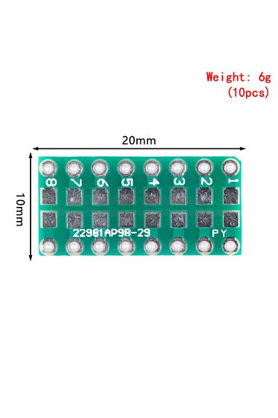 Si Tai&SH 10pcs SMT DIP Adapter Converter 0805 0603 0402 Capacitor Resistor LED Pinboard FR4 PCB Board 2.54...