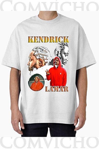 COMVİCHO تي شيرت مطبوع بتصميم Kendrick v2 للجنسين