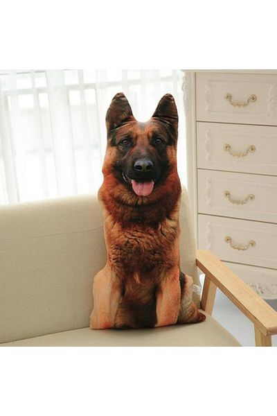 Choice 50cm 50cm Cute Simulation Dog Plush Toy 3D Printing Stuffed Animal Dog Plush Pillow Stuffed Cartoon