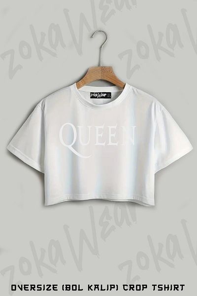 ZOKAWEAR Solo Queen Printed Oversize Crop T-Shirt