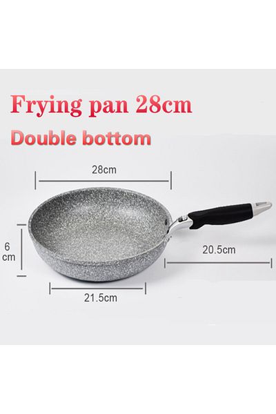 Choice Frying Pan 28cm Durable Stone Frying Wok Pan Non-stick Ceramic Pot Induction Fryer Steak Cooking Gas