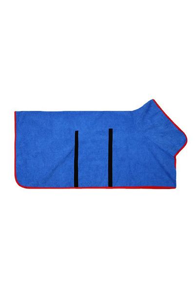 Choice M Blue Dog Bathrobe Absorbent Pet Quick Drying Bath Towel Dog Bath Towel Large Small Dogs Clean Abso