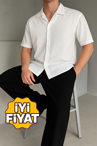 LC Waikiki erkek kısa kollu düğmeli şık ve tarz yeni model premium kalite gömlek