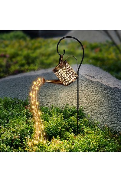 Choice Warm White Solar-powered Watering Can With Lights, Solar Garden Light Kettle Outdoor Decor Waterproo