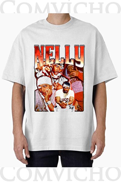 COMVİCHO تي شيرت مطبوع بتصميم نيللي v1 للجنسين