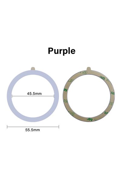 WSSHE Purple Universal Magnetic Mobile Phone Ring for Magsafe Accessories Metal Sticker Wireless Charger I