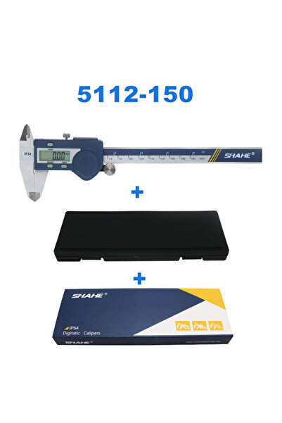 Choice89 فرجار رقمي جديد من SHAHE مصنوع من الفولاذ المقاوم للصدأ المقوى 0-150 مم، فرجار فيرنيه، ميكرومتر كهربائي