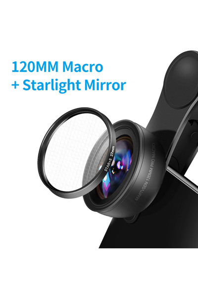 Choice عدسة ماكرو فضية MARTVSEN مقاس 120 مم، عدسة تصوير احترافية فائقة الدقة ...