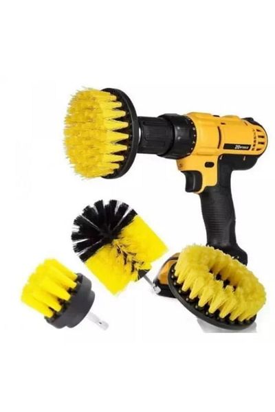 OEM Set of 3 screwdriver cleaning brushes, Verk Group, Yellow/Black