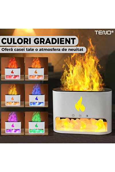 Teno Fireplace Diffuser with White Himalayan Pink Salt