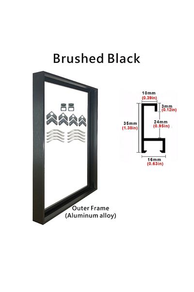 Choice 50x50cm Black 8 Colors 40x50 30x40cm Canvas Picture Metal Aluminum Outer Frames for Oil Painting Art