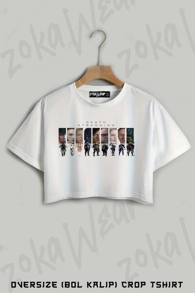 ZOKAWEAR Death Stranding εμπριμέ υπερμεγέθη Crop T-Shirt