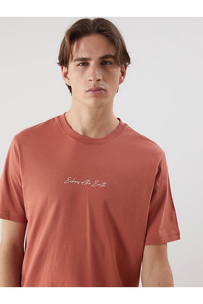 LC Waikiki New Season Crew Neck Printed Combed Cotton Ανδρικό Tisort - S5EG85Z8