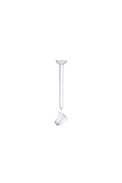 Choice 10pcs Style B Invisible Plastic Earring Posts Clear Ear Hole Retainer ...