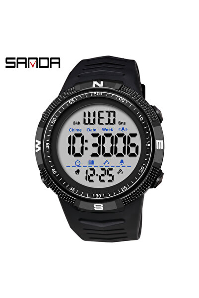Choice ساعة SANDA الرياضية العسكرية للرجال باللونين الأسود والأبيض 6014، ساعة...