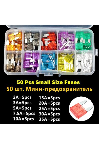 Choice1 ٥٠ قطعة من فيوزات السيارات الصغيرة والمتوسطة الحجم ٢ أمبير/٣ أمبير/٥ ...