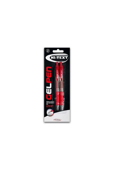 Hi-Text Hi-Text 1080 Gelpen pen, red ink, 2 pcs./blister
