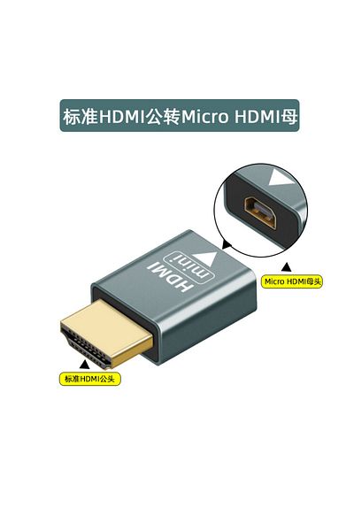 BSN HDMI(M) to Micro(F) 4K 60HZ Mini Micro HDMI-Compatible to adapter converter For Laptop Graphics Card