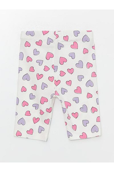 LC Waikiki New Season Printed Baby Girl Short Leggings with Elastic Waist - S4On63Z1