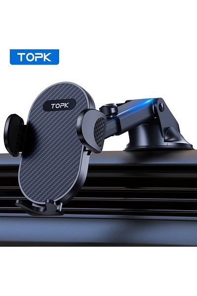 Choice For Dashboard Type2 TOPK Car Phone Holder Mount Adjustable Universal Phone Holder with Hook Clip for