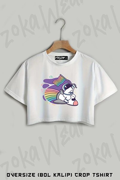 ZOKAWEAR Tricou oversize cu imprimeu Pride Space Astronaut