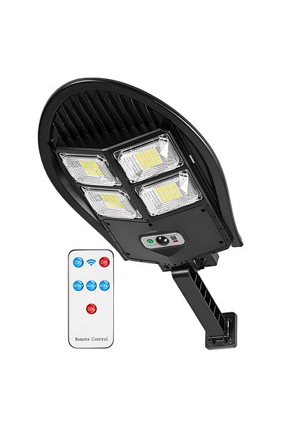 Teno Lampa Solara Stradala 168 LED-uri Teno®, protectie IP65, Waterproof, exterior, negru